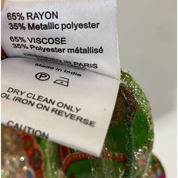 Miss June Paris Mini Dress Tunic Cover Up Green Gold Kimono Sleeve Beach Resort - Picture 7 of 8